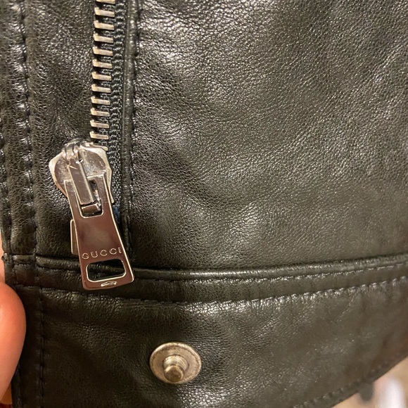 Classic Gucci leather biker jacket. - Picture 9 of 11